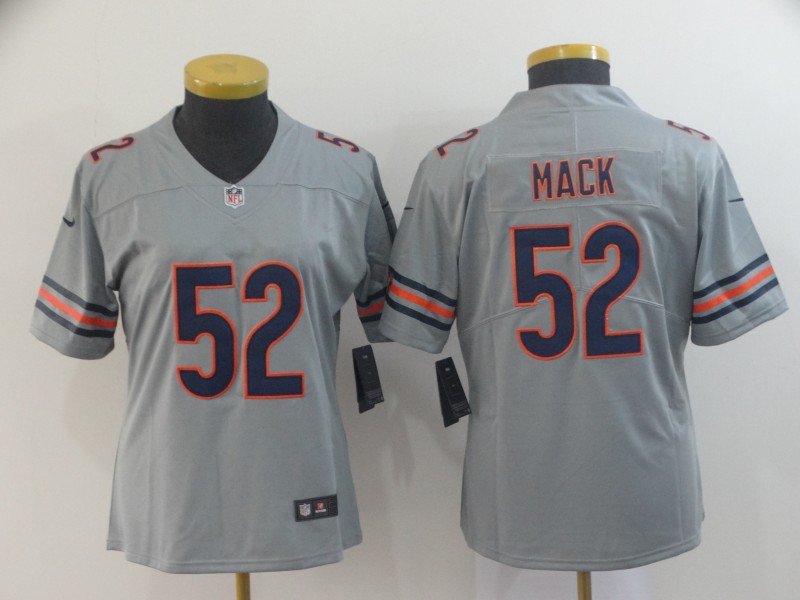 Women Chicago Bears #52 Mack Grey Nike Limited NFL Jerseys